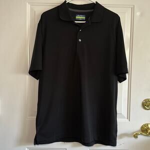 Ben Hogan Men’s Golf Performance Black Polo Shirt Striped Large‎